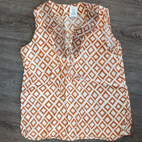 Land's End Linen Sleeveless Top - Picture 1 of 5